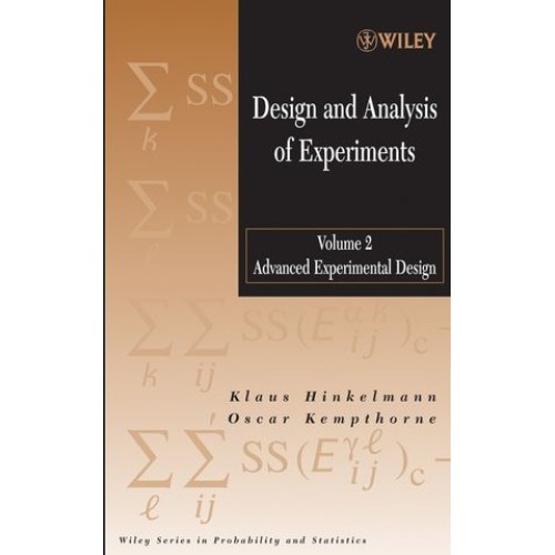 Design And Analysis Of Experiments: Advanced ...