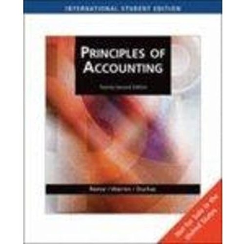 Principles Of Accounting 22E Ise (Pb 2007)