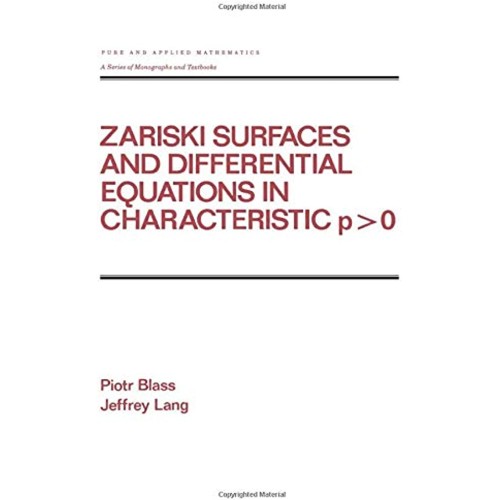 Zariski Surfaces And Differential Equations I...