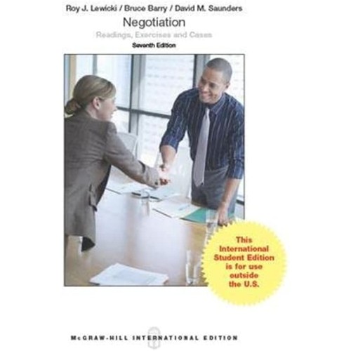 Negotiation Readings Exercises And Cases 7Ed ...