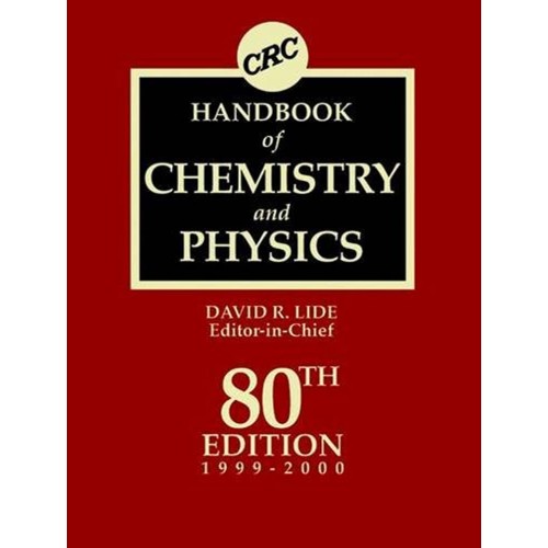 Crc Handbook Of Chemistry And Physics, 80/E 