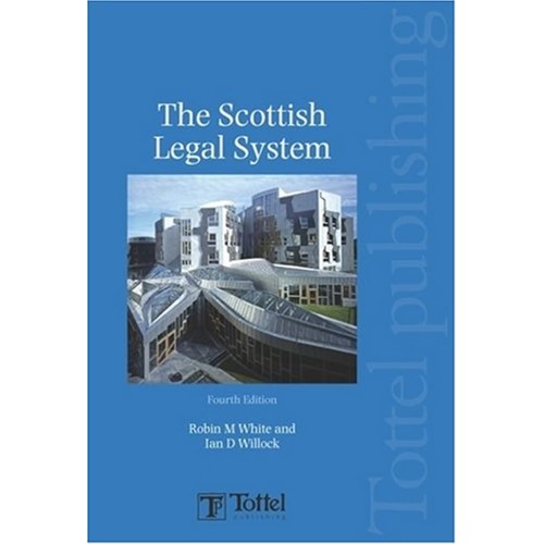 The Scottish Legal System 4Ed (Pb 2007) 