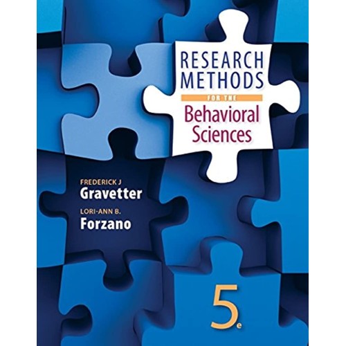 Research Methods For The Behavioral Sciences ...