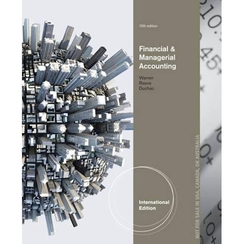 Financial And Managerial Accounting 12Ed (Ie)...