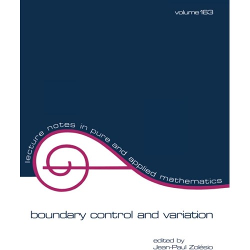 Boundary Control And Variation,Vol -163 