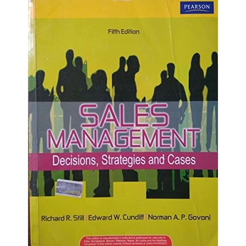 Sales Management: Decision, Strategy And Case...