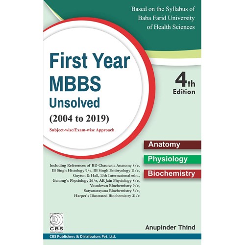 First Year Mbbs Unsolved (2004 To 2019) 4Ed (...