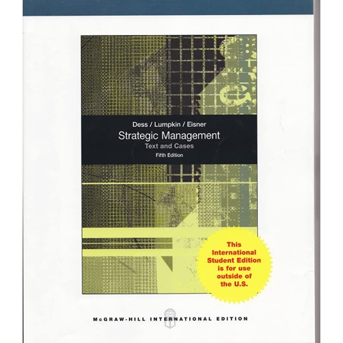 Strategic Management Text And Cases 5Ed (Hb 2...