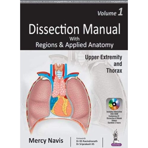 DISSECTION MANUAL WITH REGIONS & APPLIED ANATOMY UPPER EXTREMITY AND THORAX VOL.1 WITH DVD-ROM