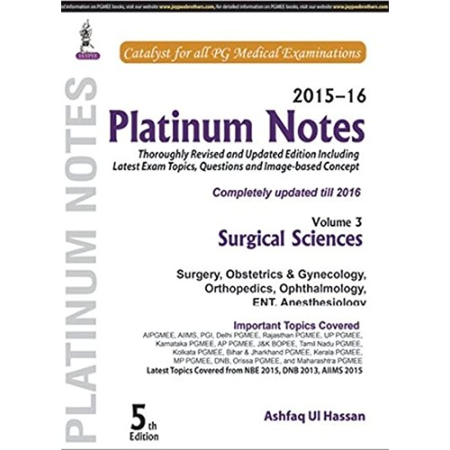 PLATINUM NOTES SURGICAL SCIENCES (2015-16) VO...