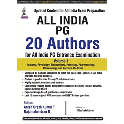 ALL INDIA PG 20 AUTHORS FOR ALL INDIA PG ENTRANCE EXAMINATION (VOL.1)