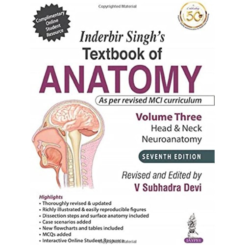 INDERBIR SINGH’S TEXTBOOK OF ANATOMY (VOLUME 3: HEAD & NECK AND NEUROANATOMY)