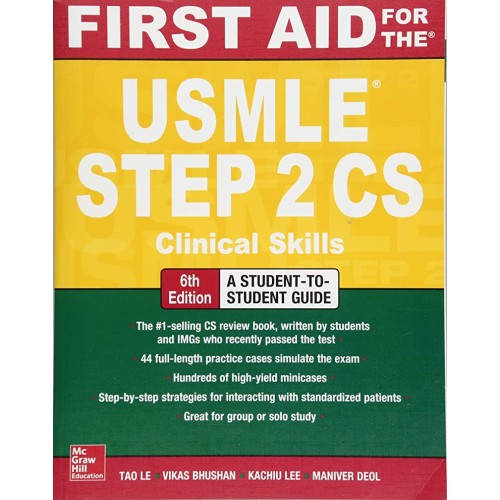 First and for the Usmle Step 2 CS-6E